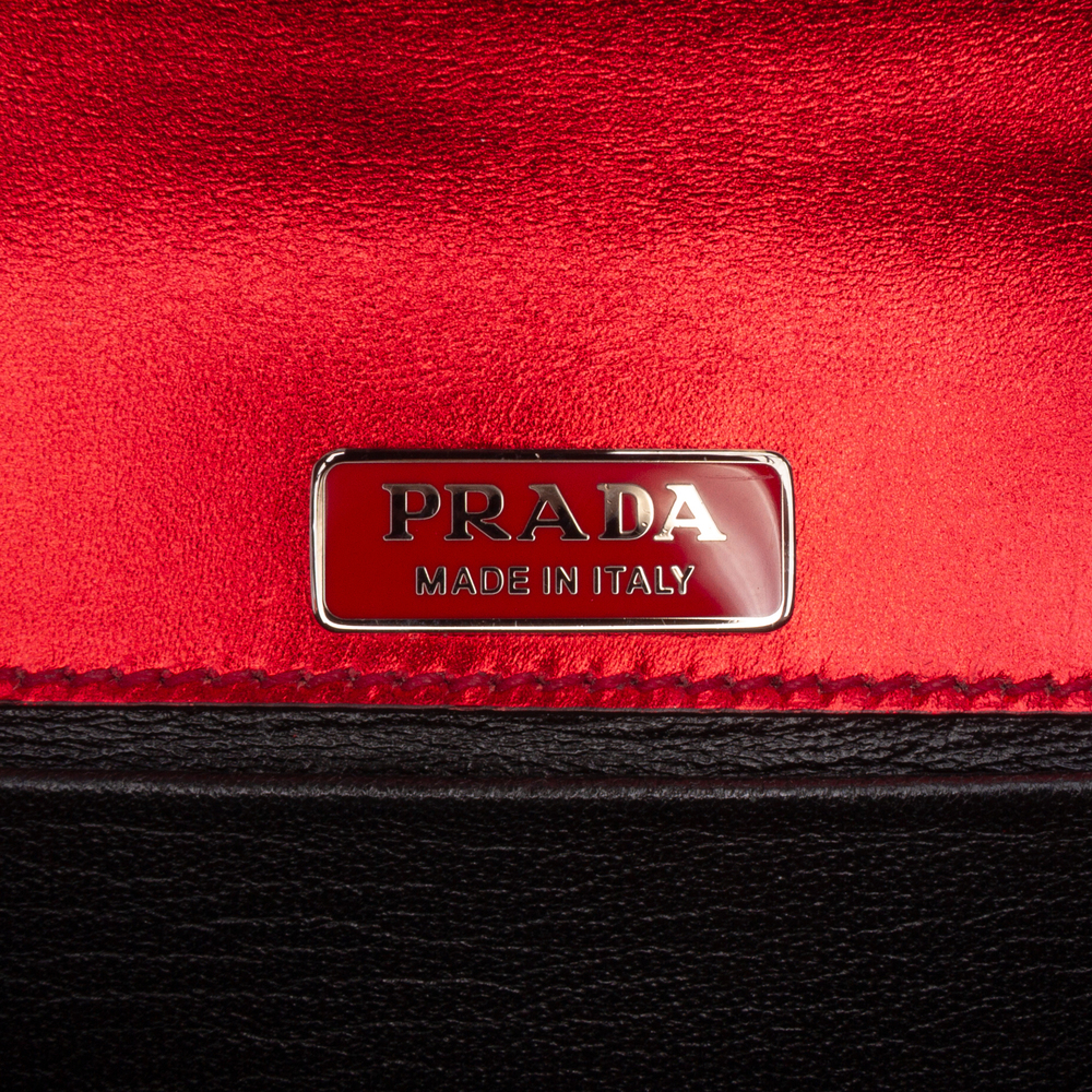 Pre-Loved Prada Saffiano Trimmed Metallic Vitello Cahier Bag - Picture 5 of 7